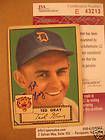 1952 topps 86 ted gray detroit tigers signed jsa coa