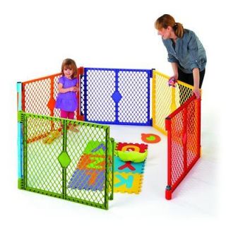North States Color Superyard Baby/Pet Gate & Portable Play Yard   6 