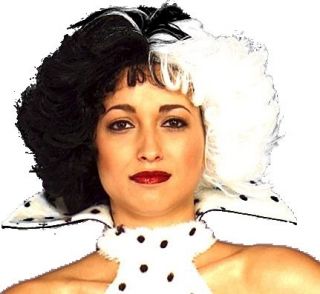 groovy cruella black white wig wild costume party new from