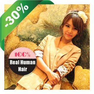 100% human hair piece Girls Clip on Front Inclined Bang Fringe Hair 