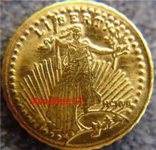 100 1907 ST GAUDENS $20 DOUBLE EAGLE MINIATURE GOLD COINS CUTE*.PLUS 