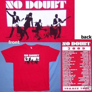 no doubt band silhouette summer tour 2009 t shirt l new