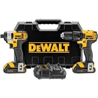 DEWALT 20V Lithium Ion Compact Drill / Impact Driver Combo Kit (1.5 Ah 