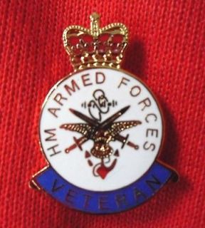 armed forces veteran lapel badge  11 07  