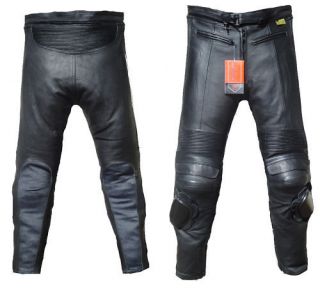 Motorbike Motorcyle 100% Genuine Real Leather Trousers Jeans   CE 