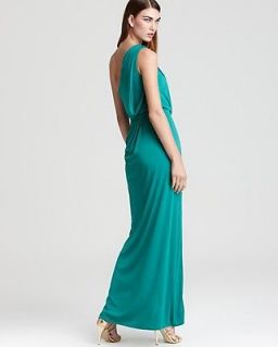 NEW* BCBG Ultra Green Snejana One Shoulder Evening Gown MP $298 