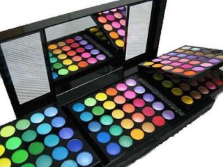 manly 180 color eye shadow palette with 6 blk brush