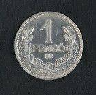 Hungary 1929 Silver 5 Pengo Pattern Klippe