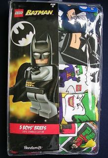 LEGO   BATMAN! BOYS 5 Pr Package ASSTD PRINTS UNDERPANTS/BRI​EFS 