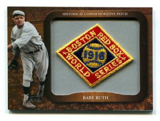 BABE RUTH 2009 TOPPS UPDATE HISTORICAL PATCH boston red sox LPR 101 