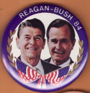 Ronald Reagan and Gerald Ford Button from 1980 GOP Convention
