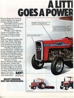 1981 Massey Ferguson MF 245 255 & 275 2 Page Farm Tractor Ad