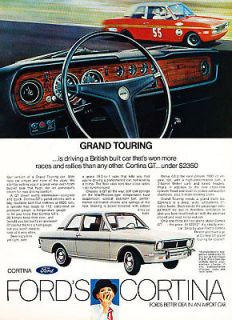 1969 ford cortina gt british vintage advertisement ad time left