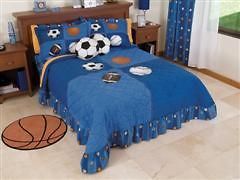 new boy sports soccer bedspread bedding set full 9 pc