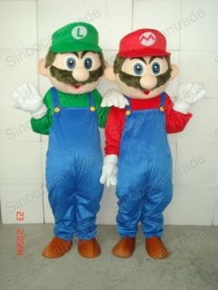 super mario and luigi 2 adult size mascot costumes suit