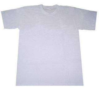 White Sublimation T Shirt Cotton Polyester Coated   Dye Sub Heat Press 