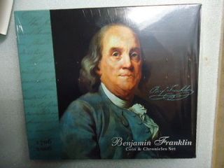 2006 Ben Franklin Scientist Uncirculated Silver $1 Coin & Chronicles 