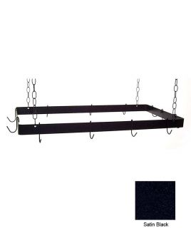 36 butcher s hanging pot rack 12 hook satin black