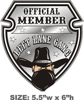 Official Member Left Lane Gang Sticker Decal 4 Drivers of Peterbilt 