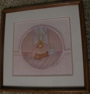 Buckley Moss~AMYS CRADLE~Print in Frame~1989~857​/1000~RARE/SOL 