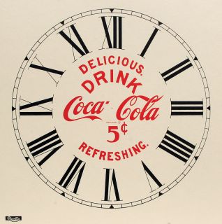 new coca cola paper clock dial choose a size time