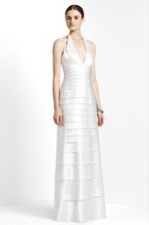 NWT BCBG Ivory Halter Full Length Dress/Gown, Sz 2, Retails for $268!!