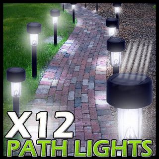 Lot X 12 GORGEOUS Solar Powered Path Pathway Garden Lights Yard 