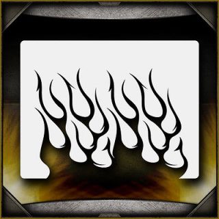 tribal flames 7 airbrush stencil template airsick time left $