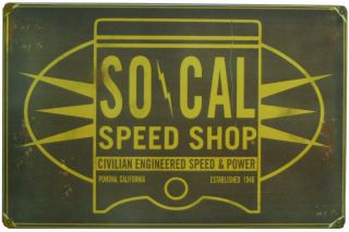 SO CAL OIL CAN TIN SIGN VTG STYLE HOT ROD RAT GARAGE RETRO OLD SCHOOL 
