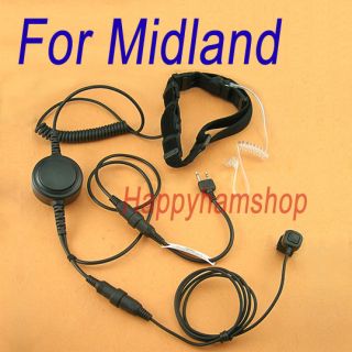 Finger PTT Throat Mic Earphone for Midland LXT435 G225 G227 G300 