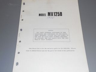 yamaha parts list 1975 mx125b mx125 b 