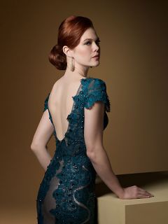Rina Di Montella Evening Dress 1501 LOWEST PRICE GUARANTEED color teal 