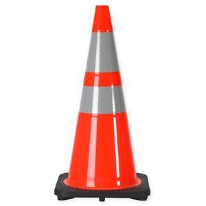 28 7 LB. Wide Body Traffic Cone with 6 & 4 Inch 3M® Reflective 
