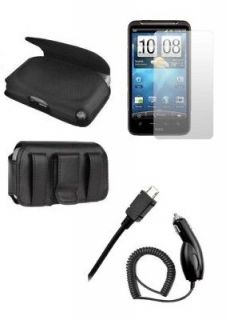 LEATHER HOLSTER+SCREEN PROTECTOR+CAR CHARGER STRAIGHT TALK SAMSUNG 