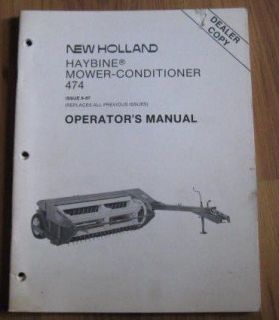 new holland 474 haybine mower conditioner operator s manual time