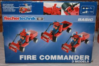 new fischertechnik fire commander basic 3 models 110 pc time