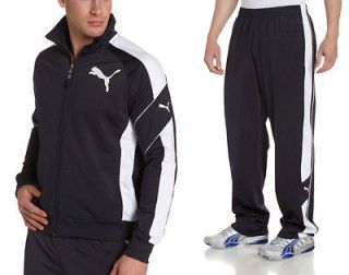 new puma mens navy tricot track suit jacket pants sz 2xl