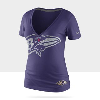 Nike Tri Reverse Logo NFL Ravens Womens T Shirt 475065_566_A