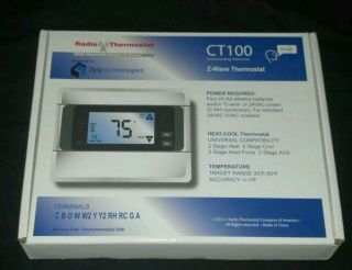 2GIG CT100 Zwave Programmable Thermostat Go Alarm Com