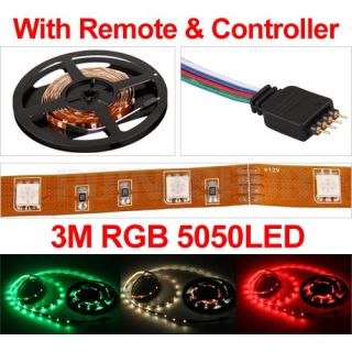 3m 5050 smd 90 led rgb car truck strip light + 24 key remote 