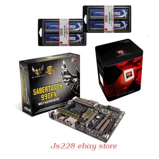 Asus SABERTOOTH 990FX R2.0 Motherboard +AMD FX Eight Core 8120 +16G 