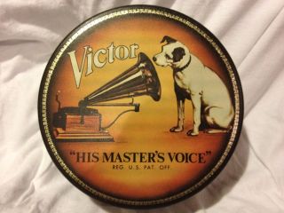 Vintage Victor His Masters Voice Collectable Tin