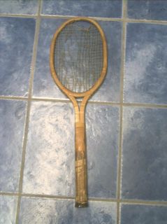   Elite Wood Wooden Tennis Racquet A G Spalding Bros Warped Old