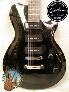 Godin Icon Type 3 Guitar Black Lollar P 90 Pickups New