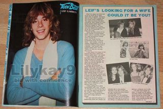 Teen Beat Andy Gibb Kristy McNichol Shaun Cassidy The Bee Gees Leif 