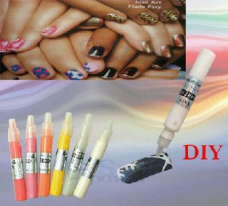 12 Colors 3D Paint Pen UV Gel Acrylic Nail Art Polish