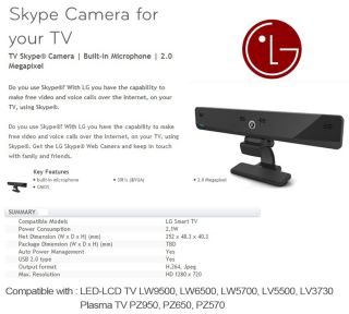 LG AN VC300 TV Skype Camera Webcam LG Electronics Accessories