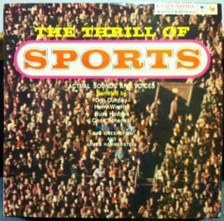 Various Sounds Voices The Thrill of Sports LP VG ml 5294 6 Eye Record 