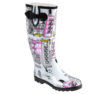 Hailey Jeans Co Womens Graphics Graphic Print Rainboots