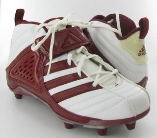 Adidas Pro Intimidate D 3 4 Football Cleat White Burgundy Mens New $ 